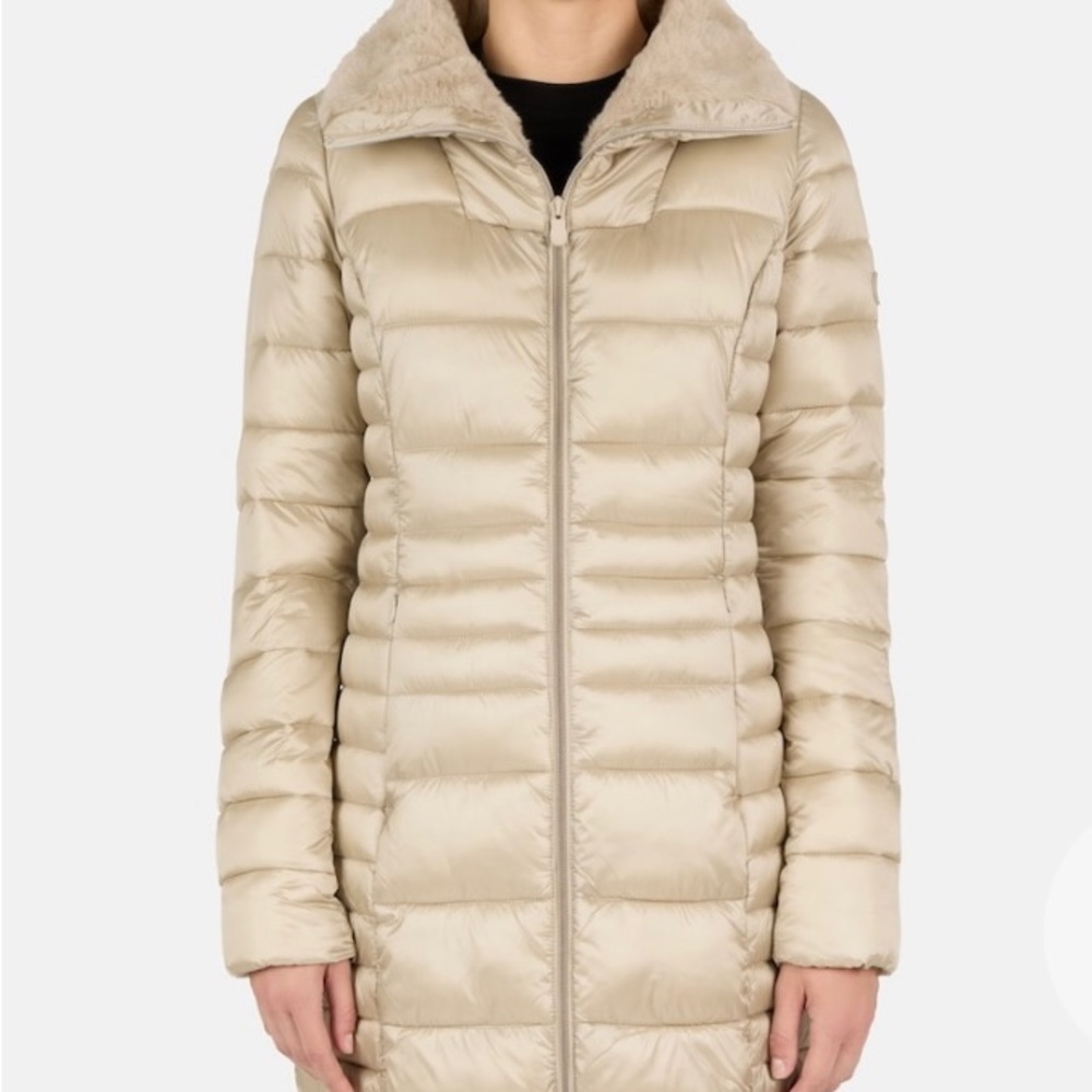 Save the Duck Puffer with Faux Fur Trim Inner Collar